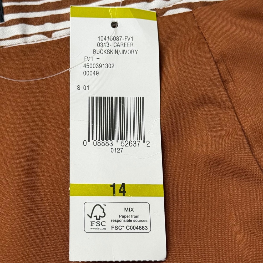 Jones New York Vertical Striped & Floral Print Pattern Pencil Skirt - Picture 7 of 7